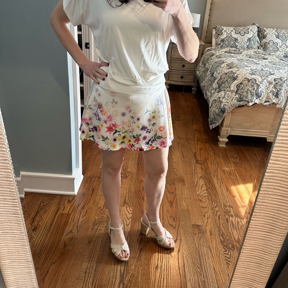 NWOT Surely Mine Flower mini skirt